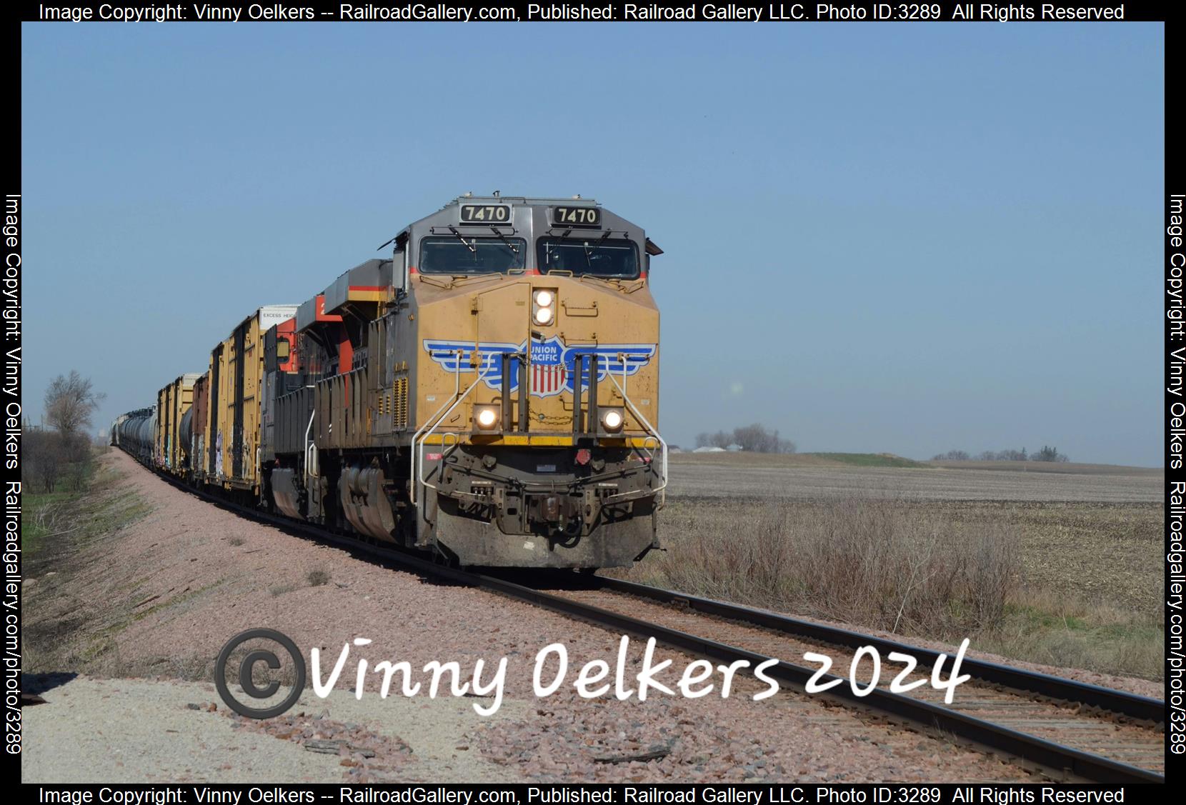 UP 7480 is a class Unknown and  is pictured in Fonda , IA, United States.  This was taken along the Cherokee Subdvision  on the Canadian National Railway. Photo Copyright: Vinny Oelkers uploaded to Railroad Gallery on 04/13/2024. This photograph of UP 7480 was taken on Saturday, April 13, 2024. All Rights Reserved. 
